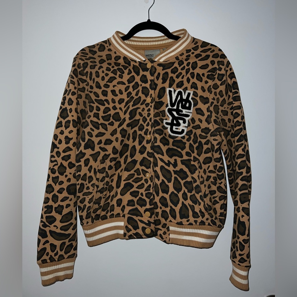 Wesc Leopard Print Bomber Jacket Small - image 4